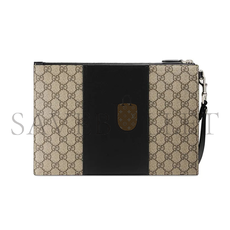 GUCCI GG SUPREME WEB POUCH 495017 KGDHN 9769 (30.5*21*1.5cm)